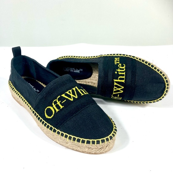 Off-White Bookish Logo Espadrille Black Size 38 NEW - Picture 12 of 17